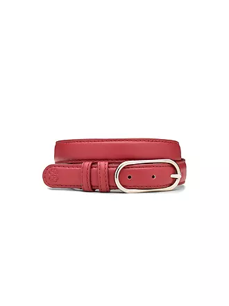 BECKSÖNDERGAARD | Ledergürtel GLOSSY NOLA LEATHER BELT Dusty Cedar Red | 